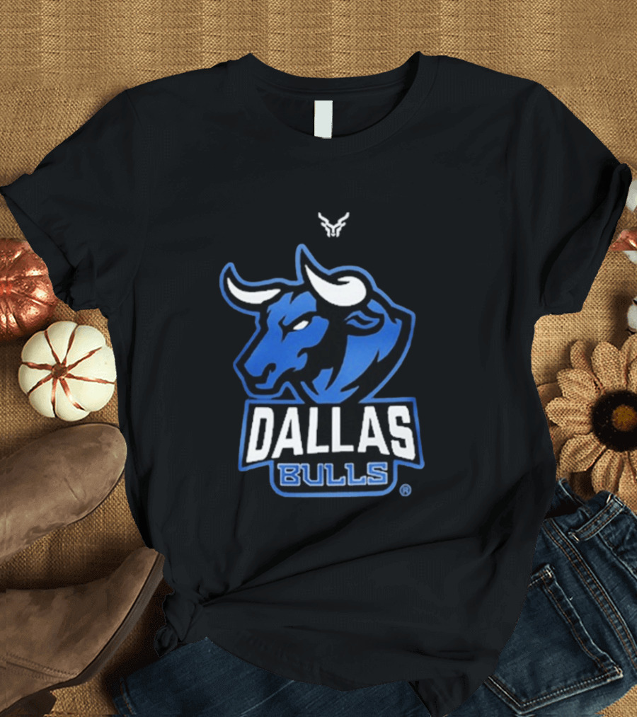 Drinkin Bros Dallas Bulls Bold Blue Bullhead T-Shirt
