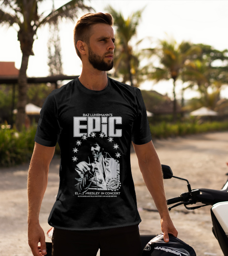 Elvis Presley Baz Luhrmann's Epic Legend In Black & White T-Shirt