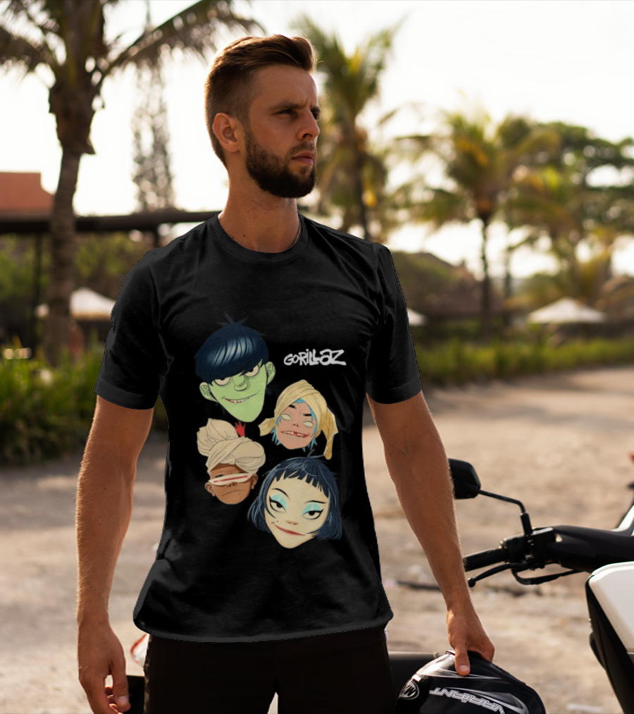 Gorillaz Band Characters The Mountain Heads T-Shirt