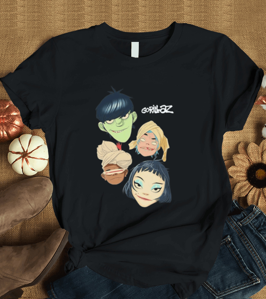 Gorillaz Band Characters The Mountain Heads T-Shirt