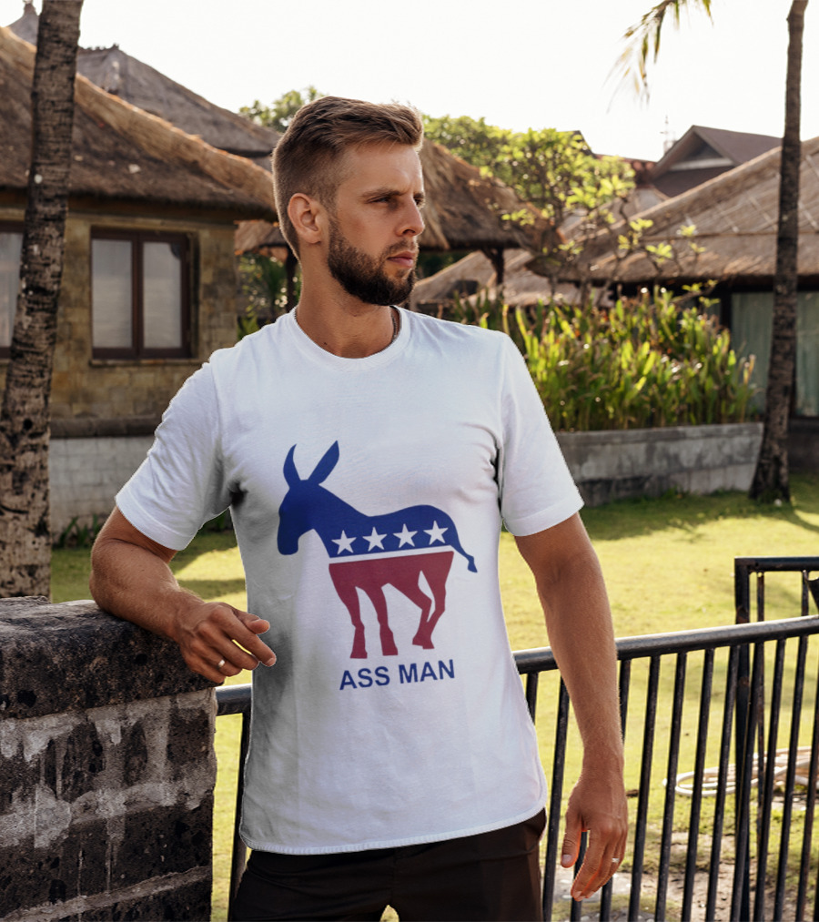 Ass Man Democratic Party Donkey Stars T-Shirt