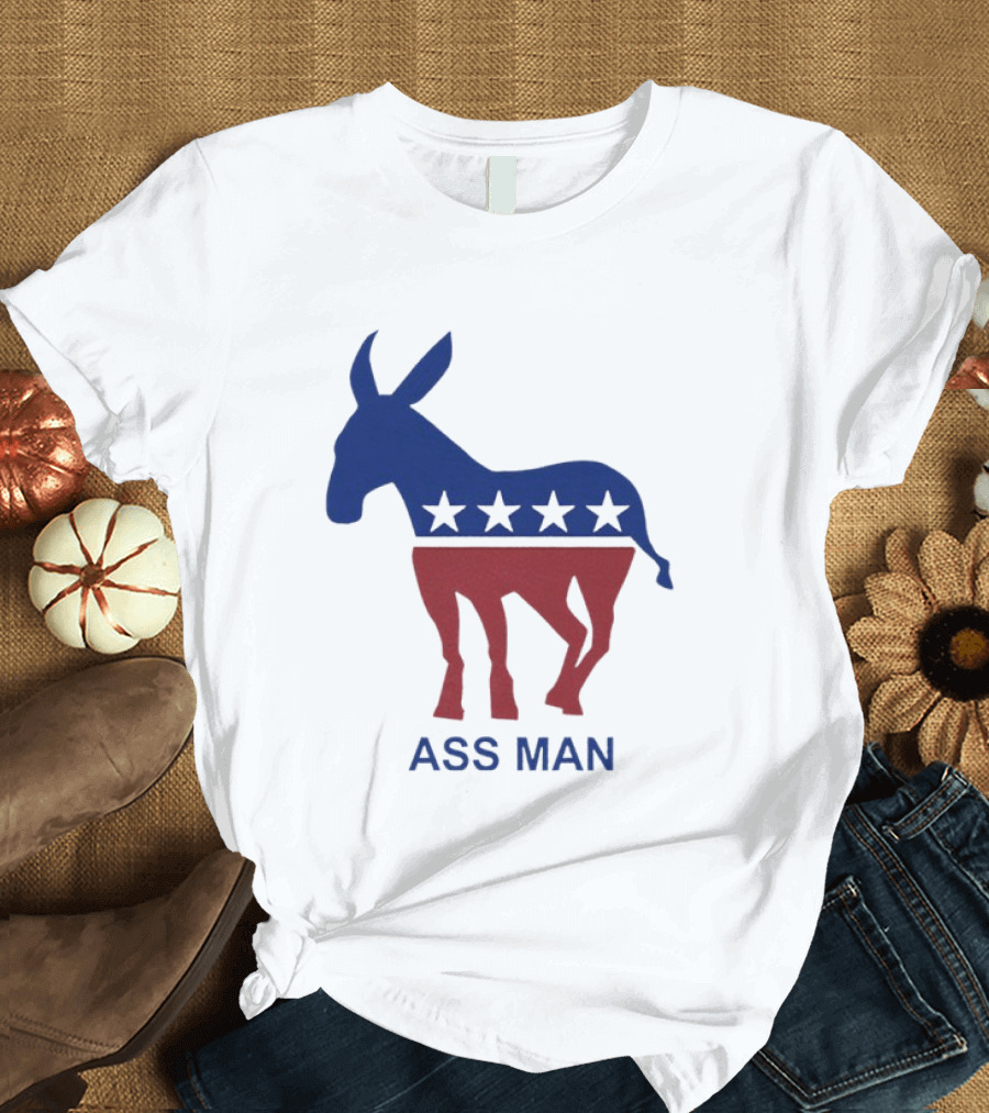 Ass Man Democratic Party Donkey Stars T-Shirt