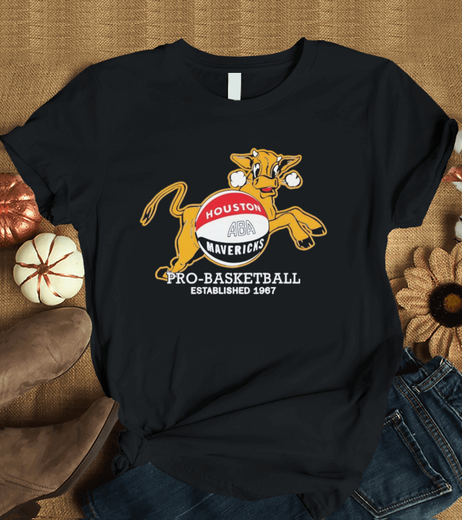 Houston Mavericks ABA Pro Basketball Established 1967 T-Shirt