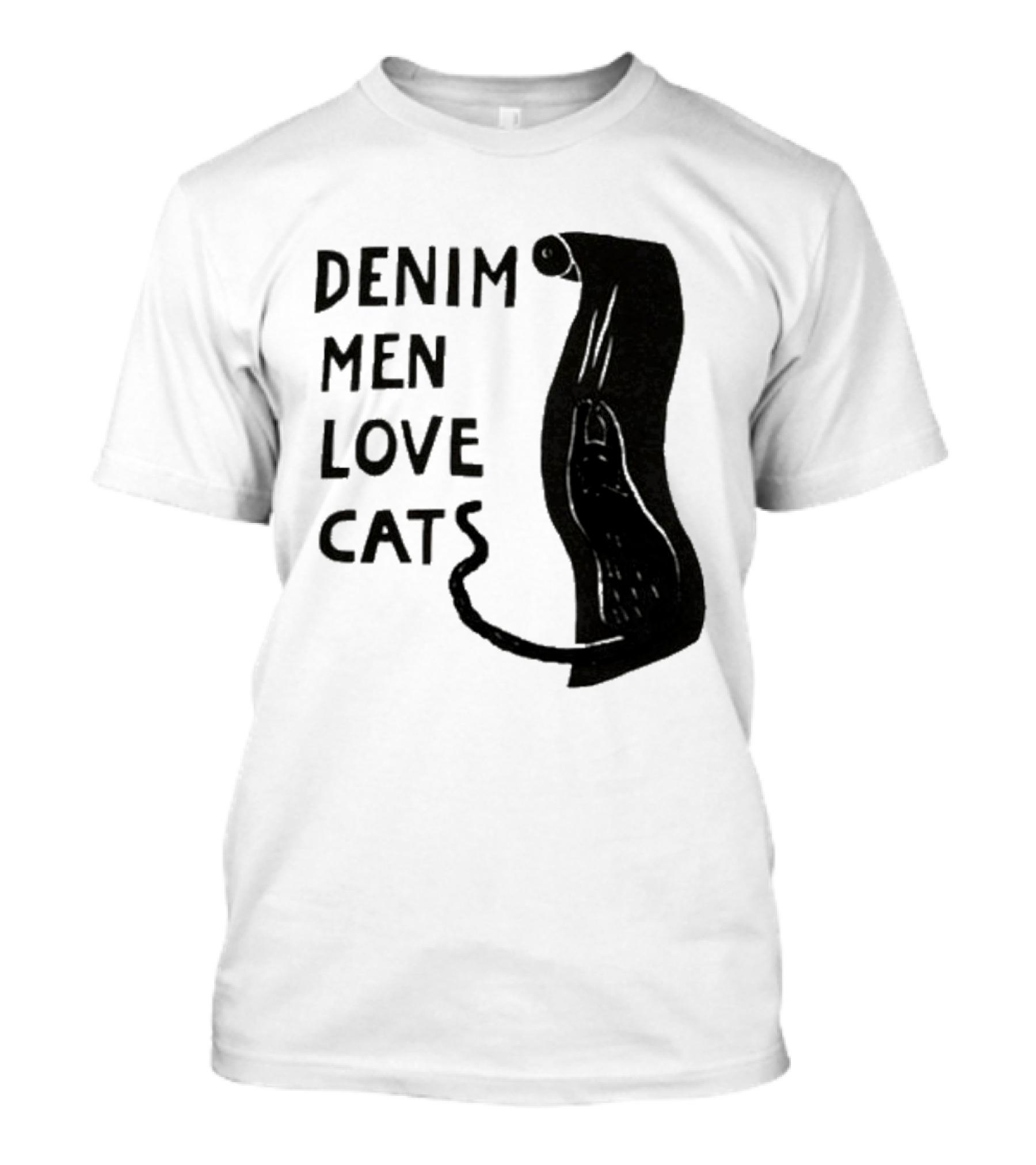 Denim Men Love Cats Feline T-Shirt