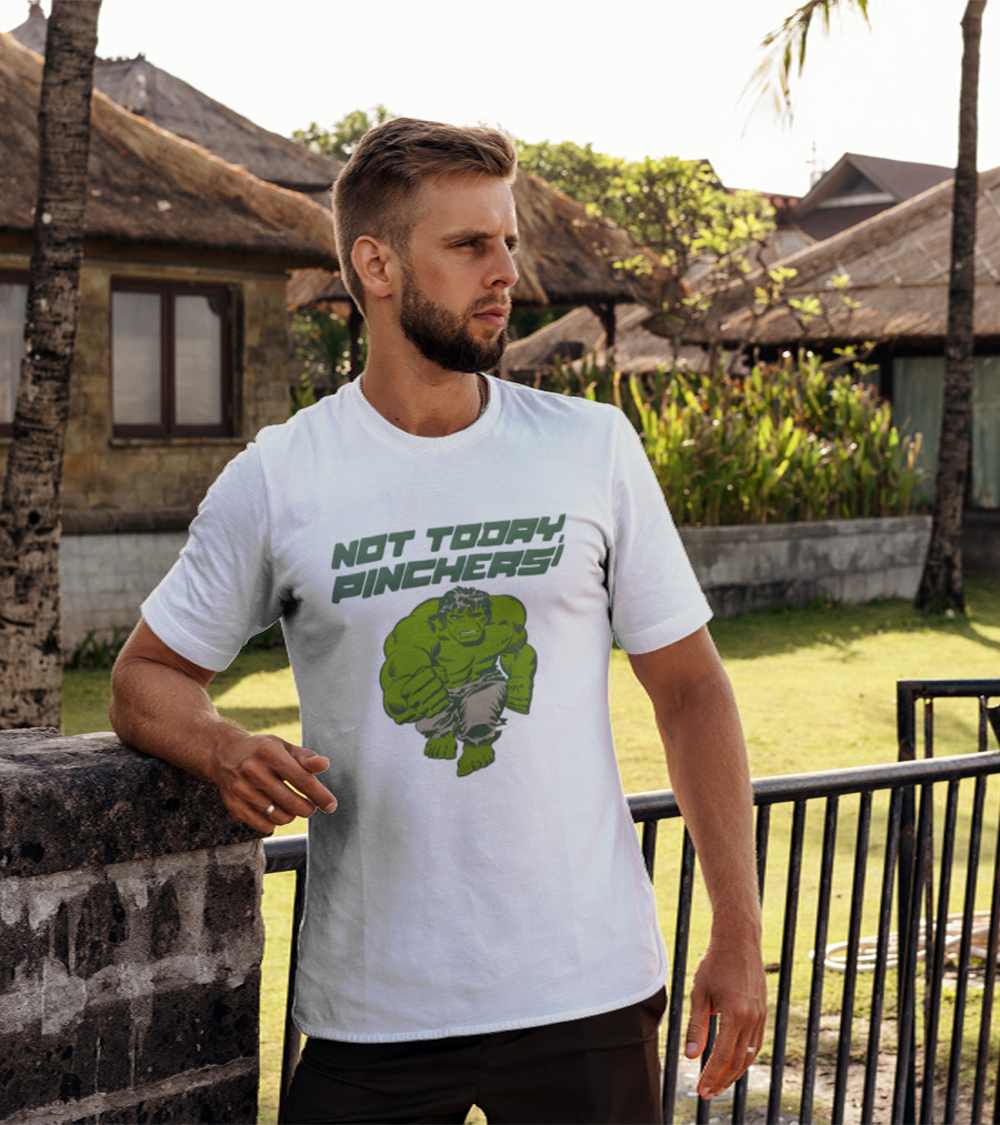 Not Today Pinchers Hulk Comic Style Hulk St Patrick's Day T-Shirt
