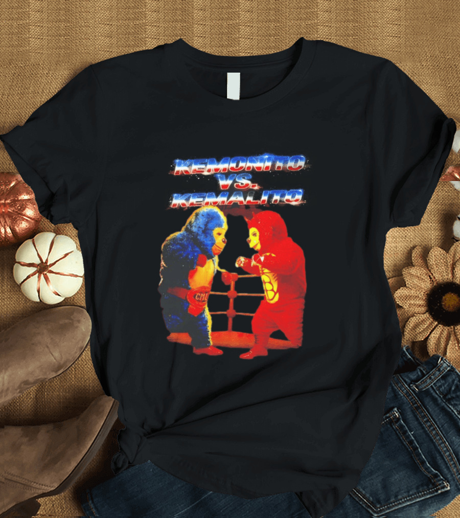 Kemonito Vs Kemalito Colorful Wrestling Showdown T-Shirt