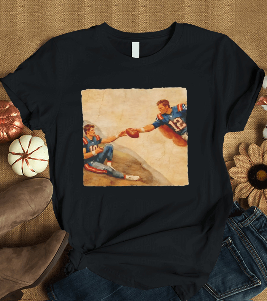 New England Patriots Tom Brady Drake Maye Meme Football T-Shirt