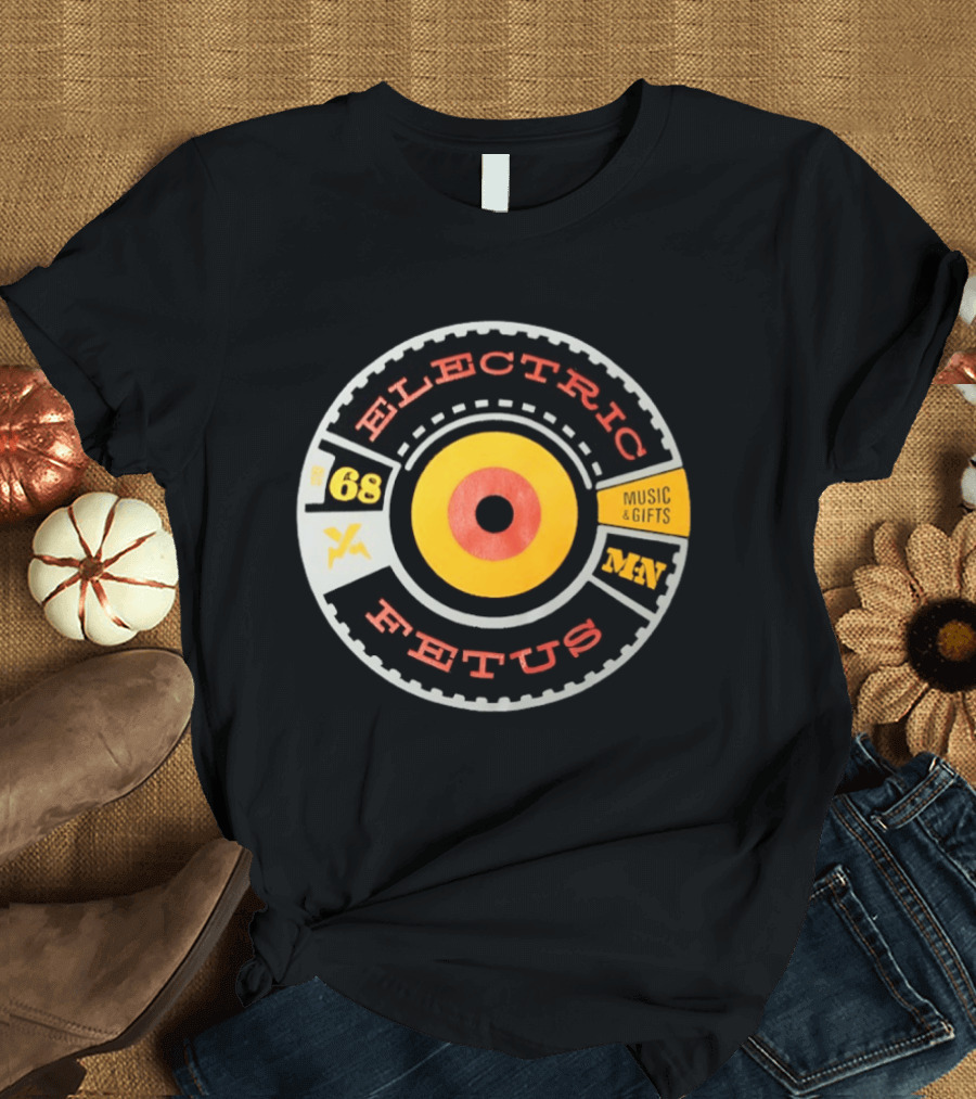 Electric Fetus Minneapolis Music Gifts Est 68 Vinyl Record T-Shirt