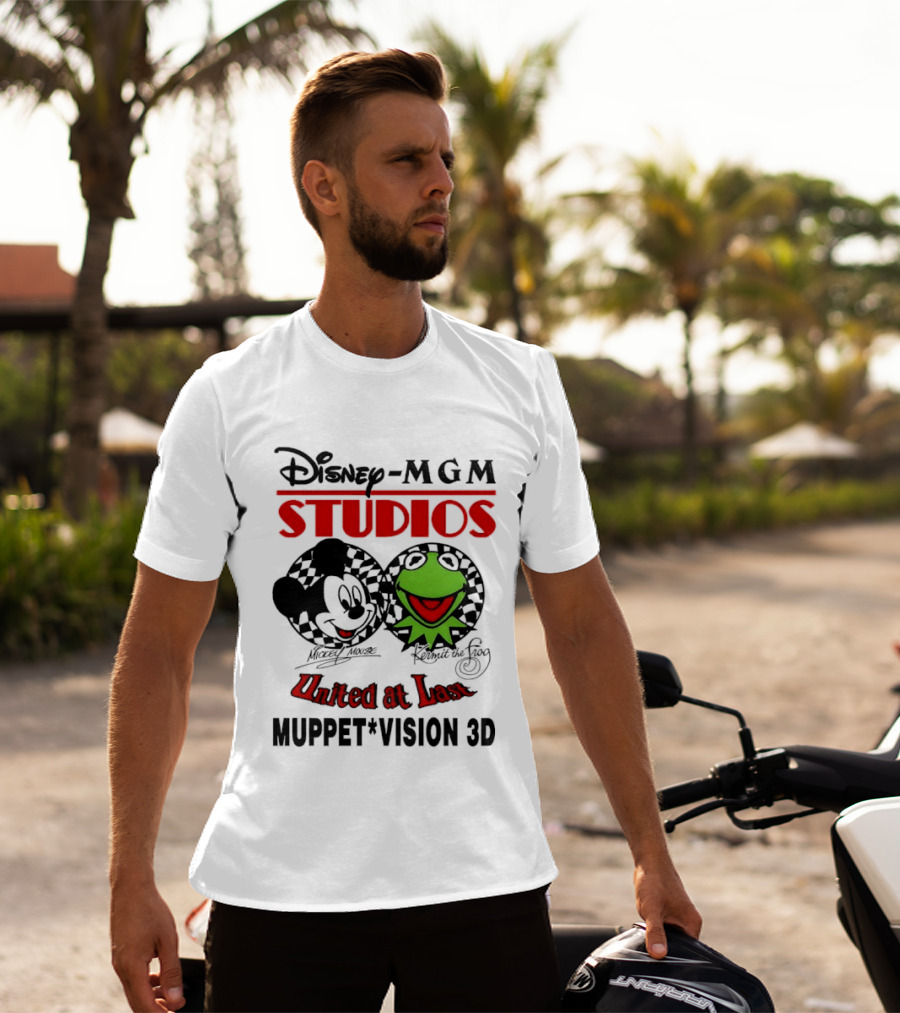 Disney MGM Studios United At Last Mickey Mouse Kermit The Frog Muppet Vision 3D T-Shirt