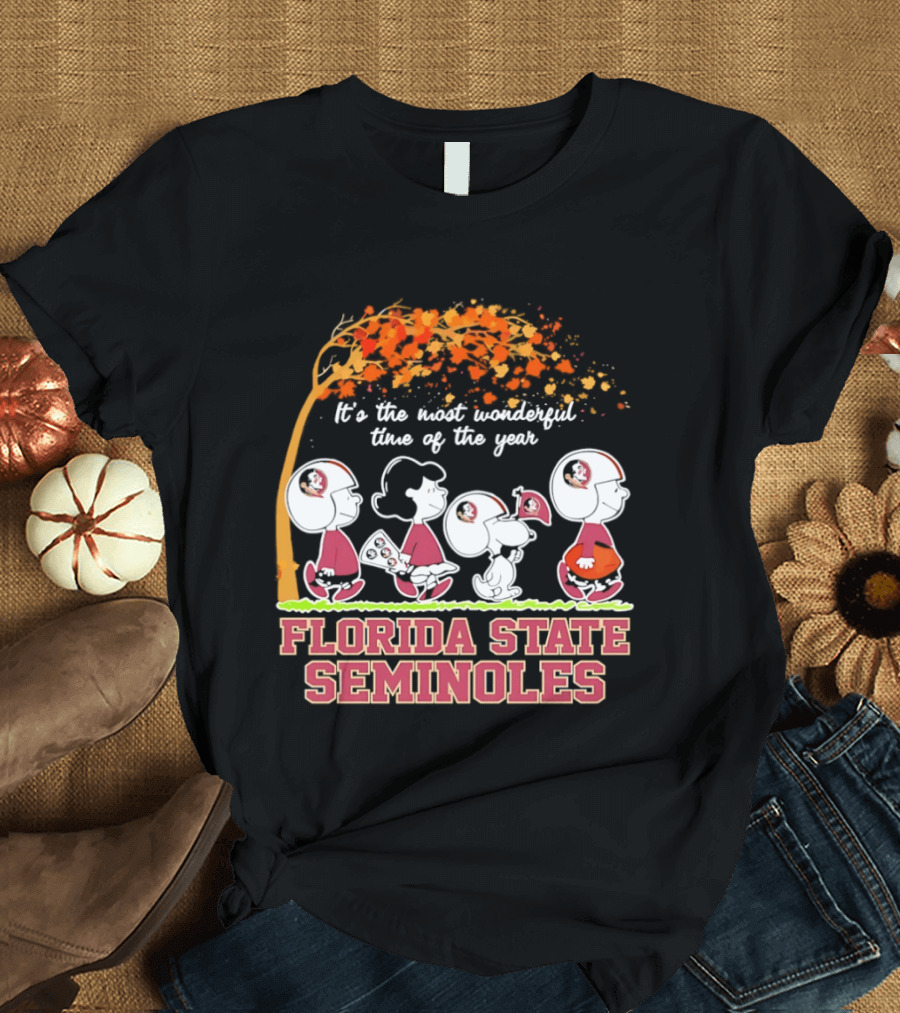 Peanuts It's The Most Wonderful Time Of The Year Florida State Seminoles T-Shirt