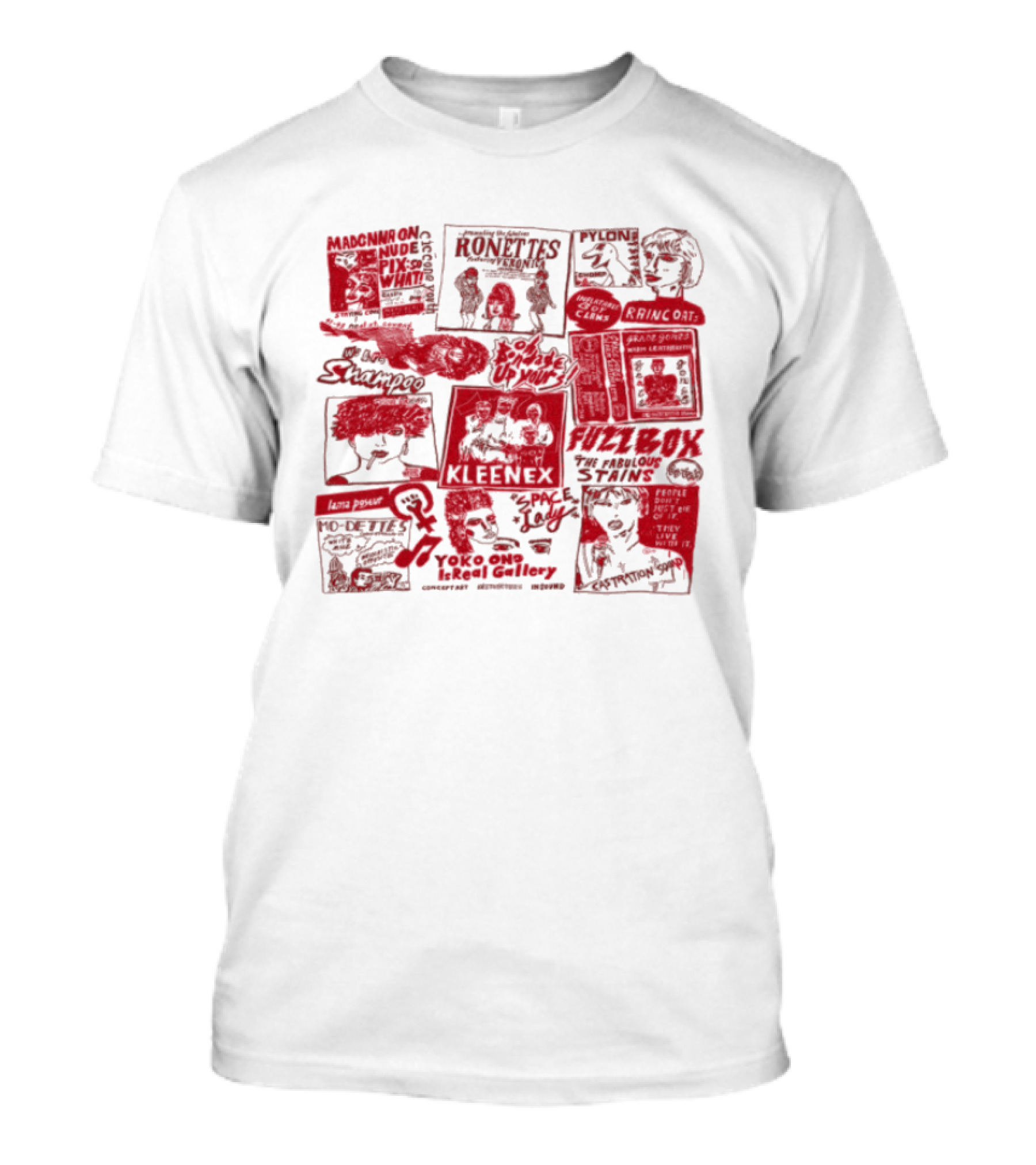 Grrrls Ronettes Kleenex Pylon Slits Stiff Records T-Shirt