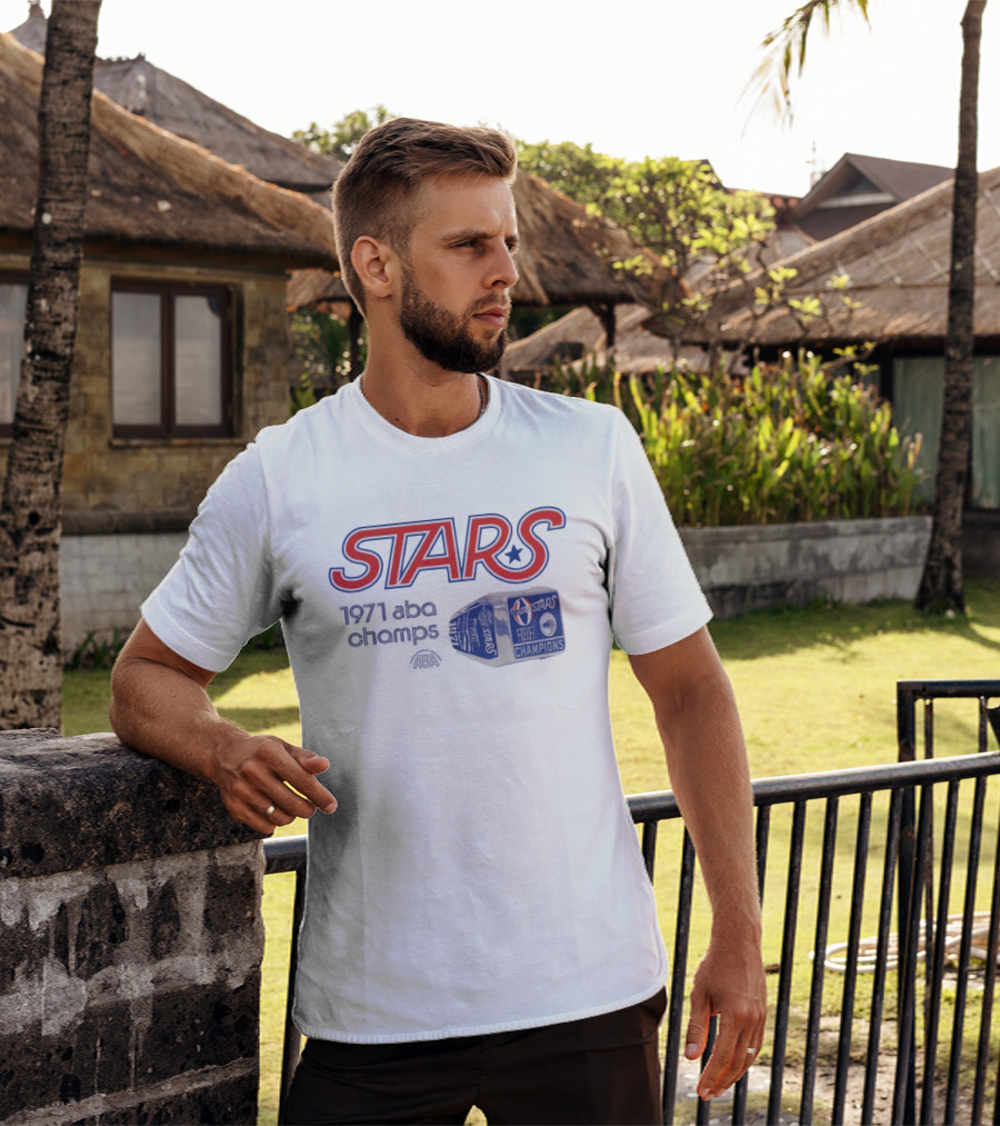 Utah Stars 1971 ABA Champions Retro Style Basketball T-Shirt