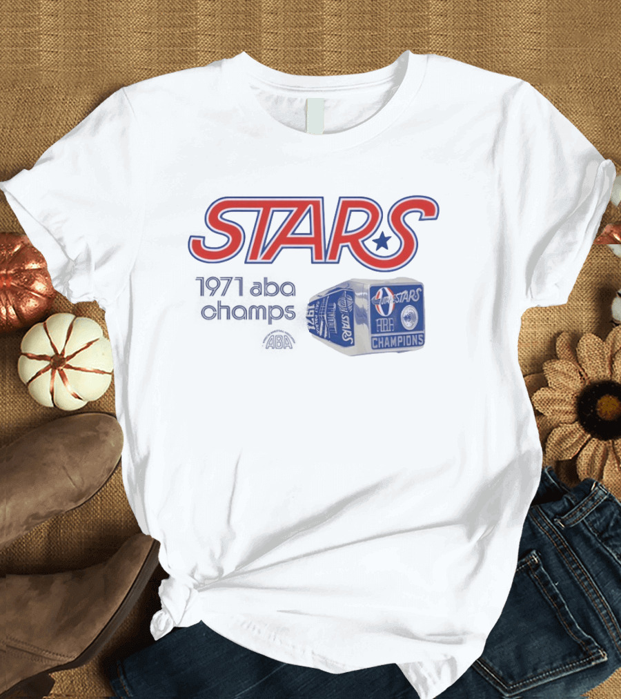 Utah Stars 1971 ABA Champions Retro Style Basketball T-Shirt