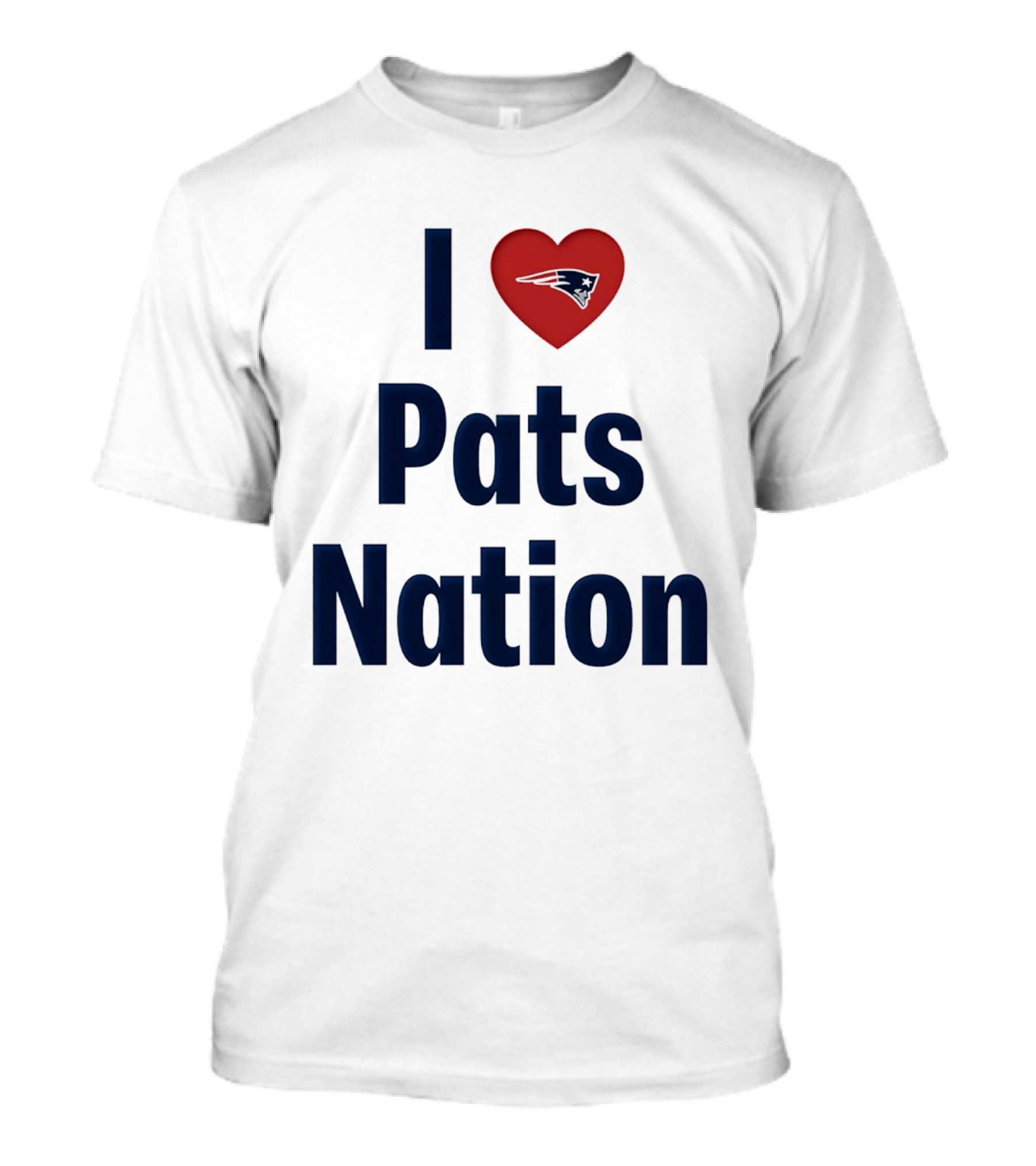 I Love Pats Nation Happy Valentine's Day New England Patriots Fan T-Shirt
