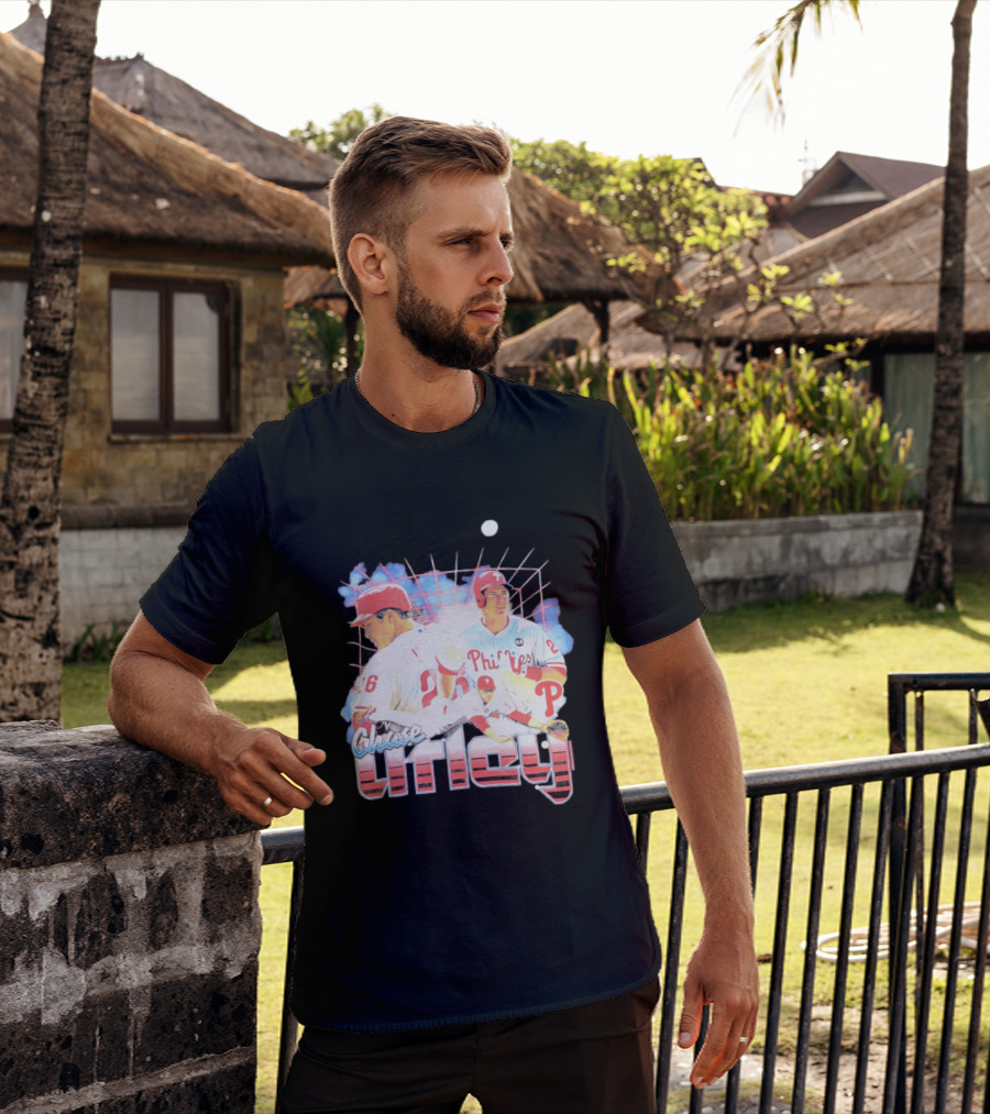 Chase Utley Philadelphia Phillies Baseball Icon 26 T-Shirt