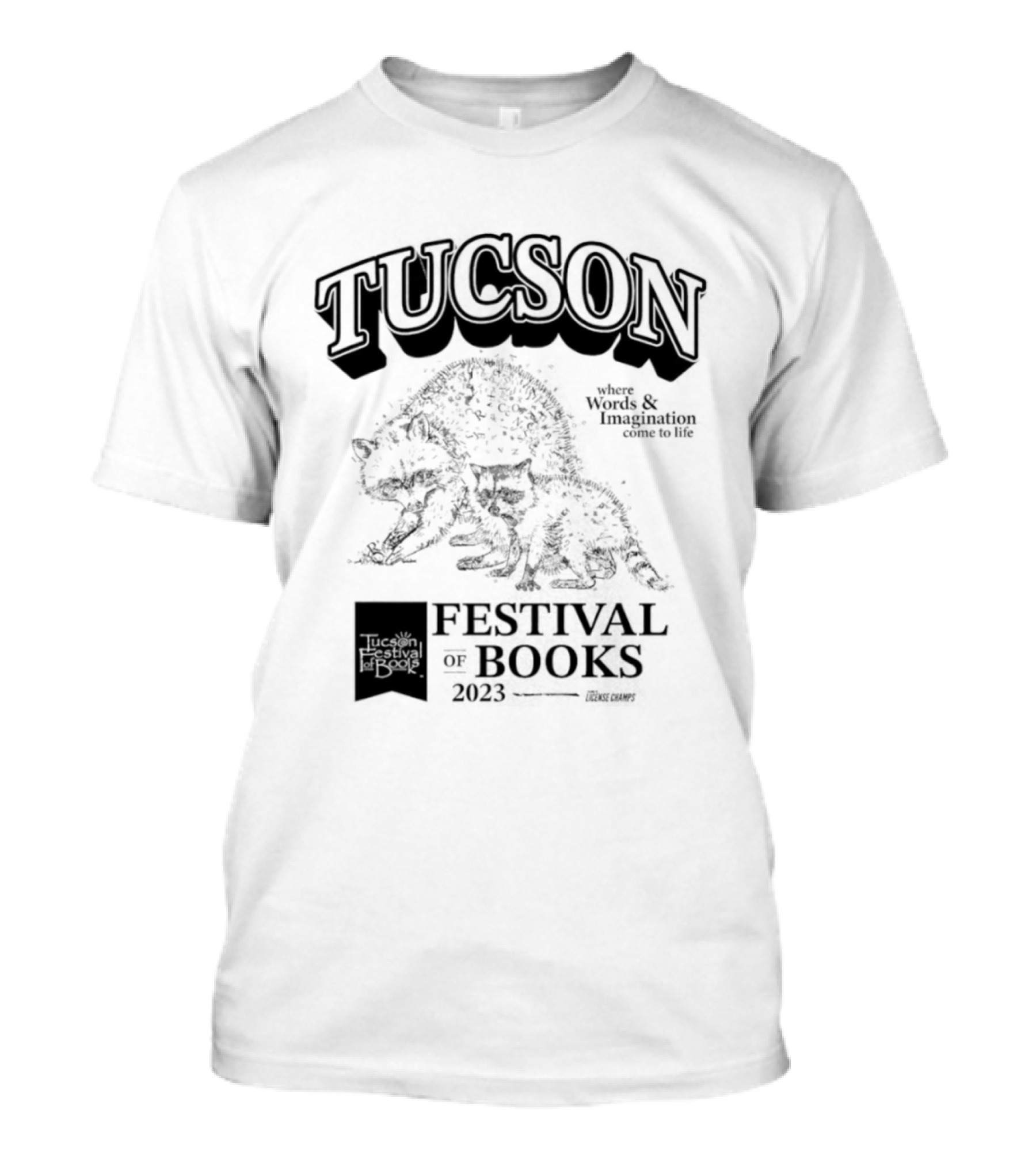 Tucson Festival Of Books Raccoon Viva Arizona T-Shirt