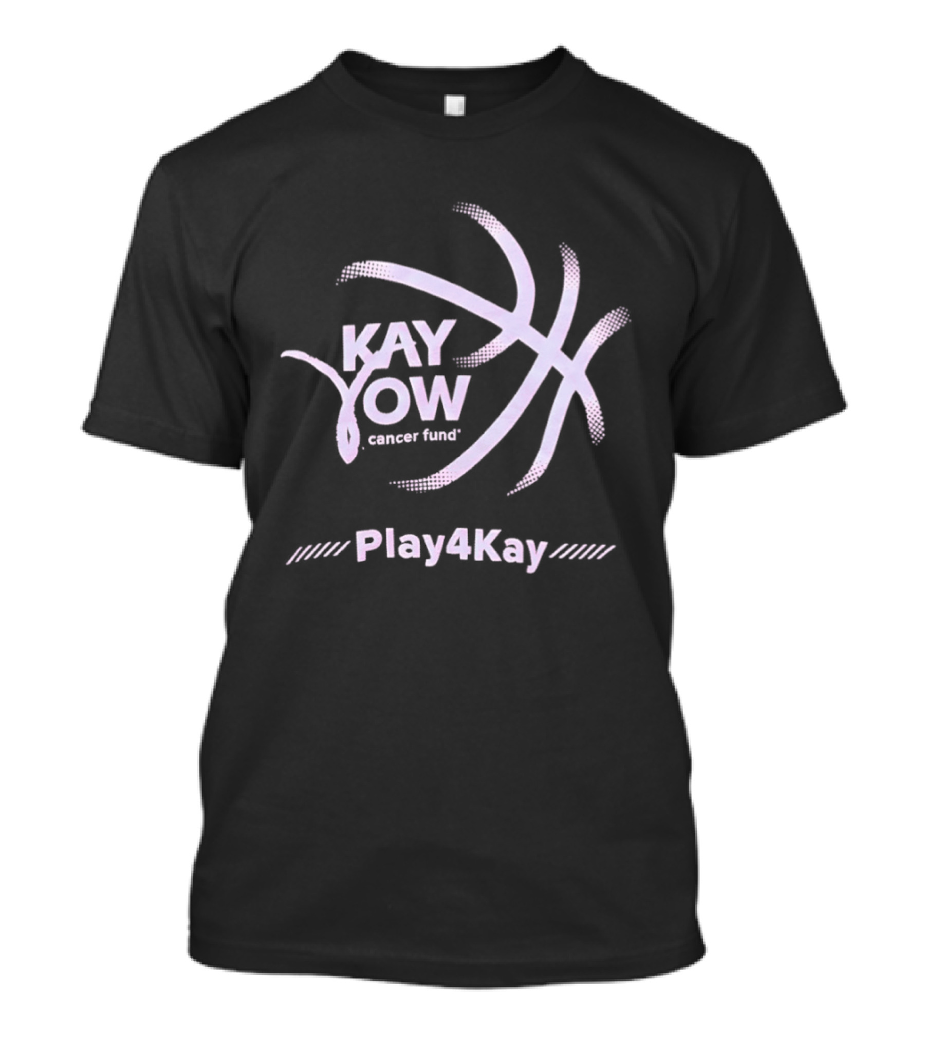 Kay Yow Cancer Fund Play4Kay Basketball Pink Ribbon Support Awareness T-Shirt