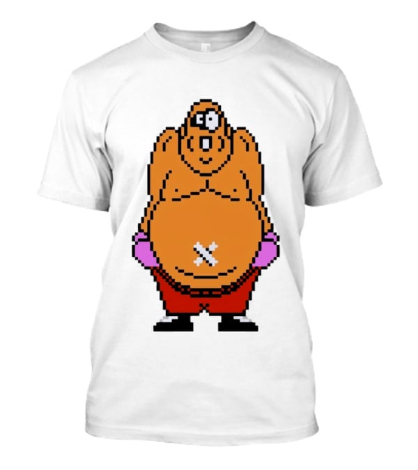 King Hippo Pixel Art From Mike Tyson's Punch Out!! NES Game T-Shirt