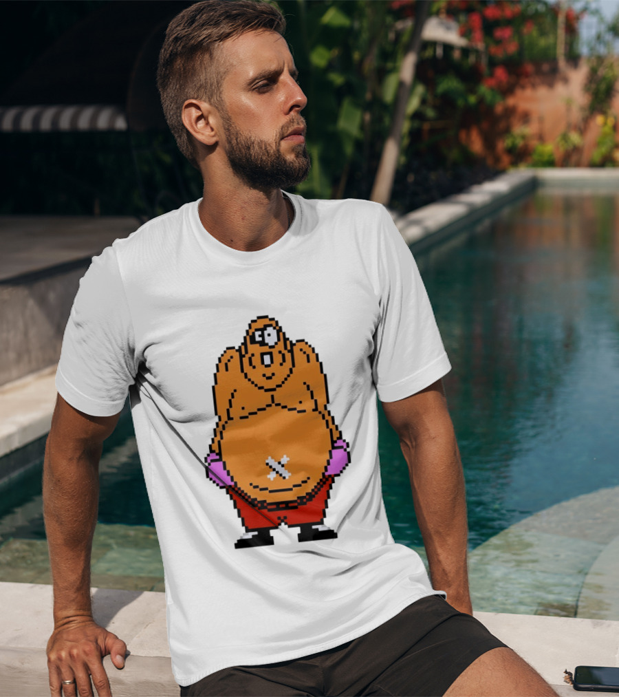 King Hippo Pixel Art From Mike Tyson's Punch Out!! NES Game T-Shirt