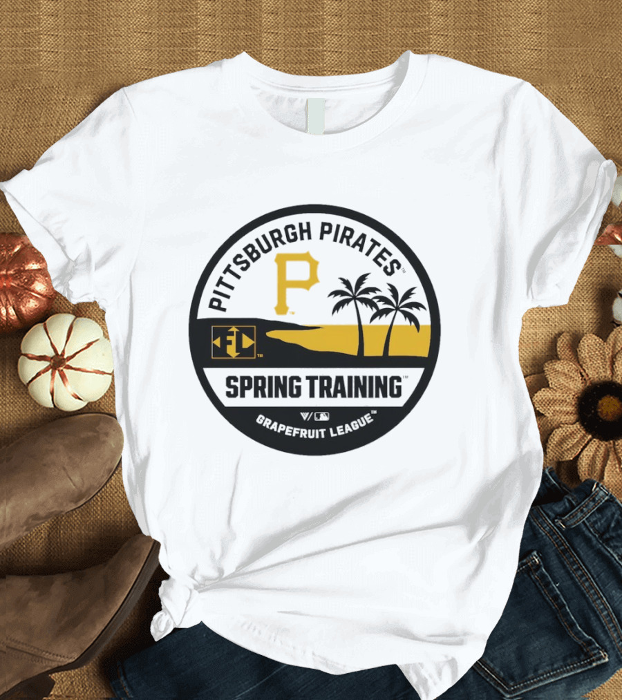 Pittsburgh Pirates Spring Training Luxe Knit Grapefruit League Palm Trees T-Shirt