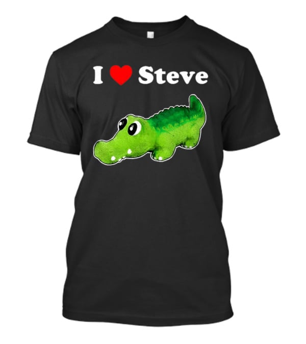 I Love Steve Cute Green Cartoon Gator T-Shirt