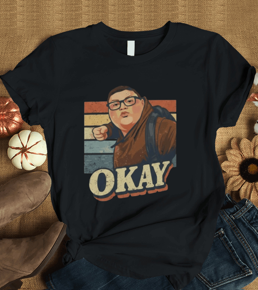 Okay Punch Meme Viral Reaction Brown Kid T-Shirt