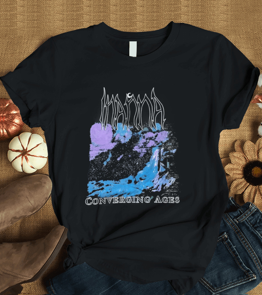 Inanna Converging Ages Abstract Purple And Blue T-Shirt