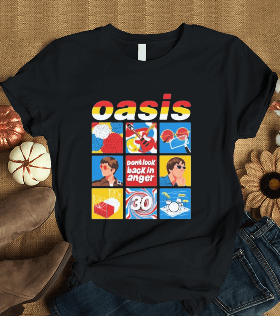 Oasis Don't Look Back In Anger 30 Years Celebration T-Shirt