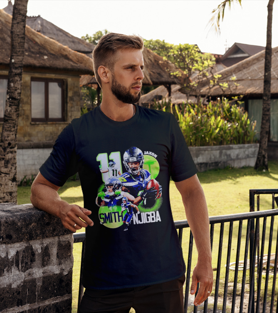Jaxon Smith Njigba 11 Seattle Seahawks Football Receiver T-Shirt