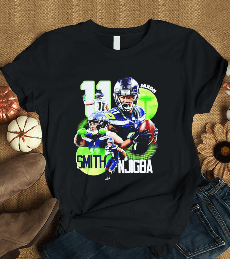 Jaxon Smith Njigba 11 Seattle Seahawks Football Receiver T-Shirt