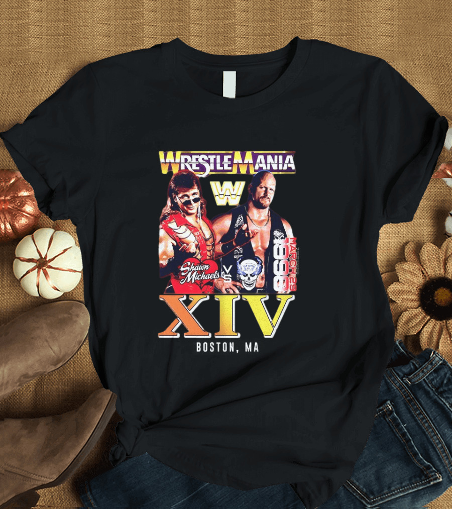 WrestleMania Shawn Michaels Vs Stone Cold March 29 1998 XIV T-Shirt