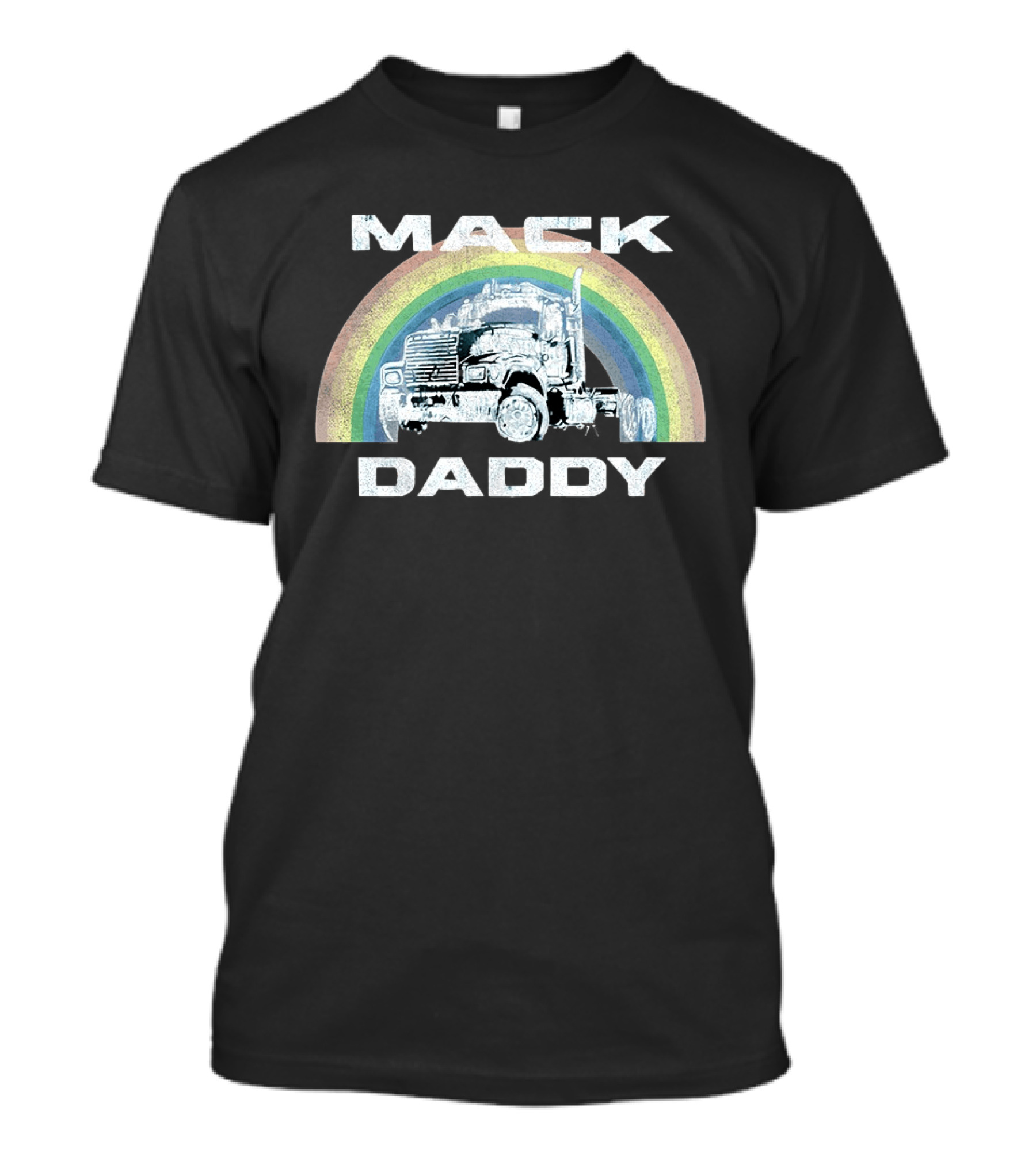 Mack Daddy Vintage Truck Rainbow T-Shirt