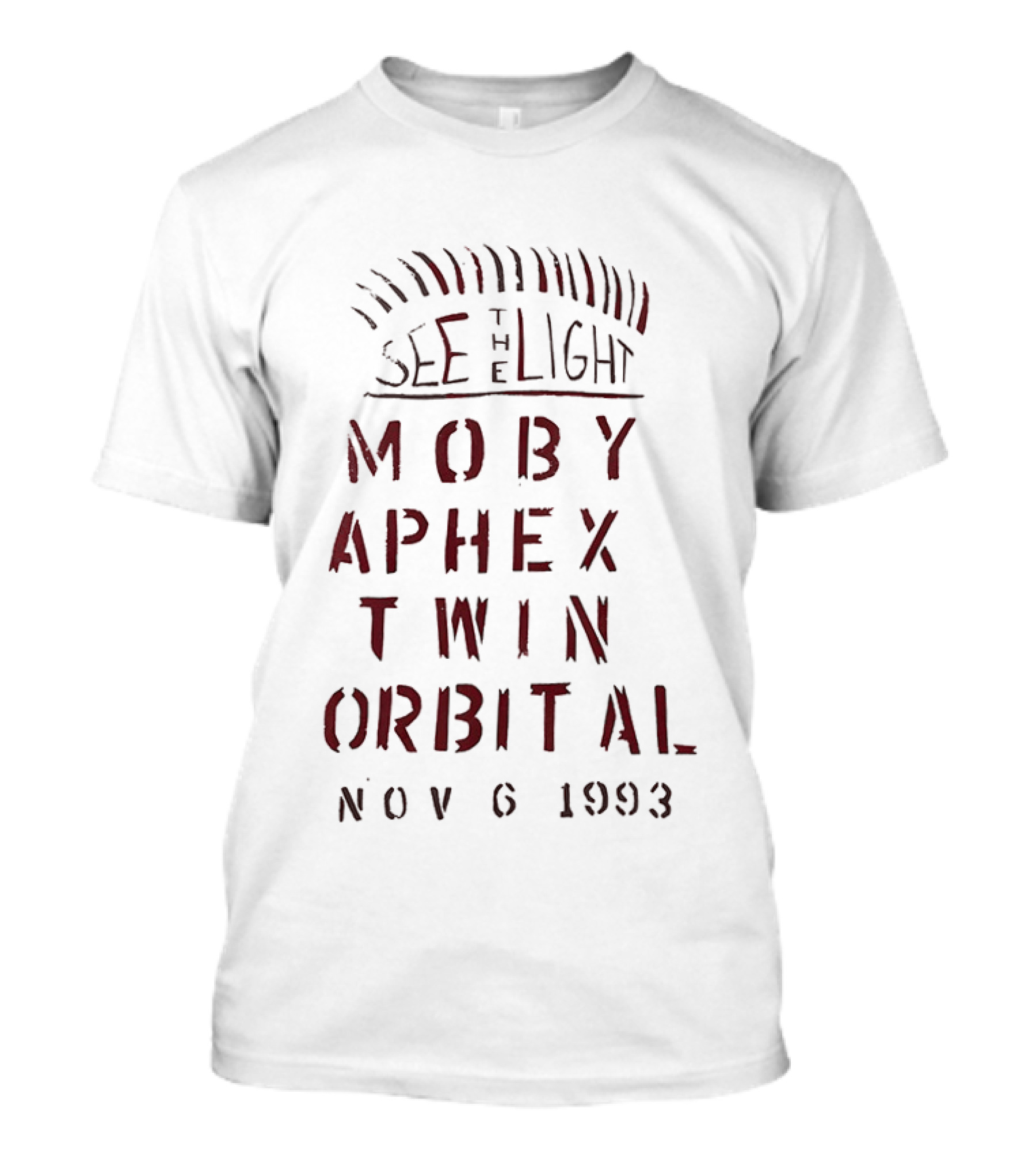 See The Light Moby Aphex Twin Orbital Nov 6 1993 T-Shirt