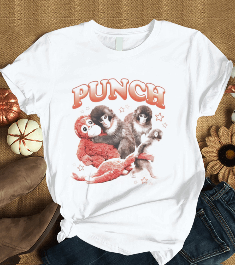 Punch The Monkey With Playful Puppet Friends T-Shirt