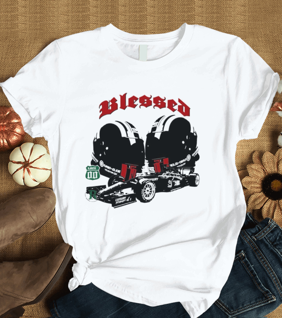 Blessed Formula 1 Racing Vintage Car T-Shirt