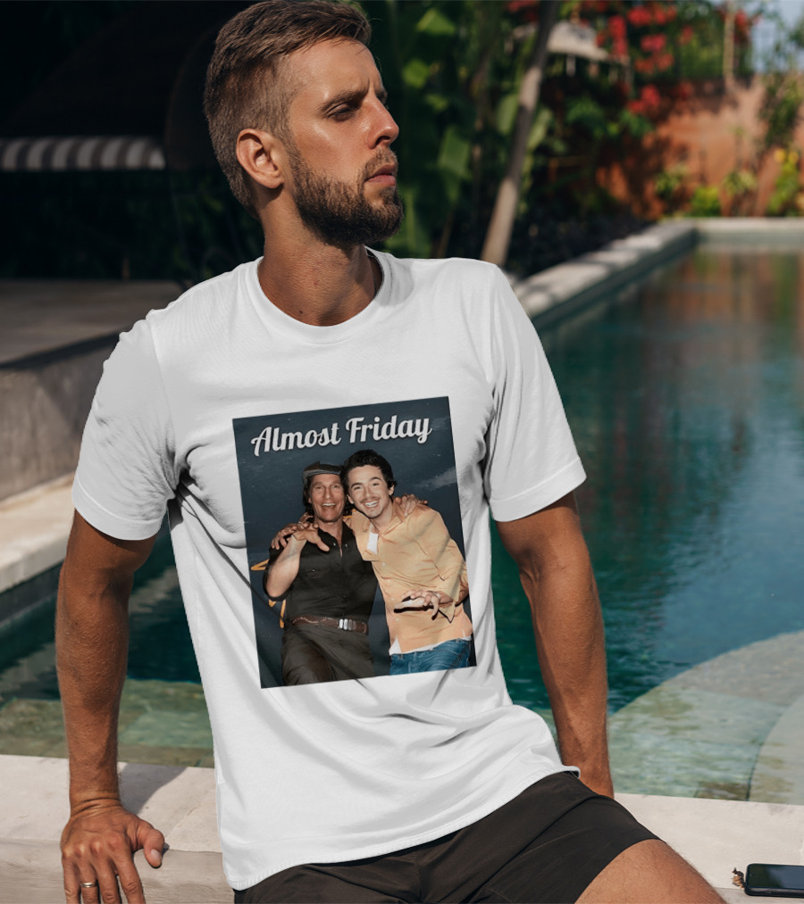 Almost Friday Chalamet McConaughey Smiling Duo T-Shirt