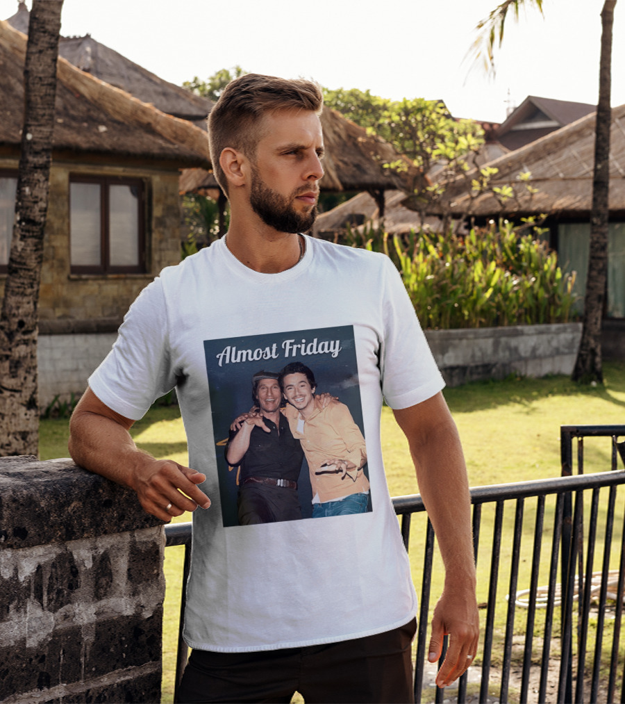 Almost Friday Chalamet McConaughey Smiling Duo T-Shirt