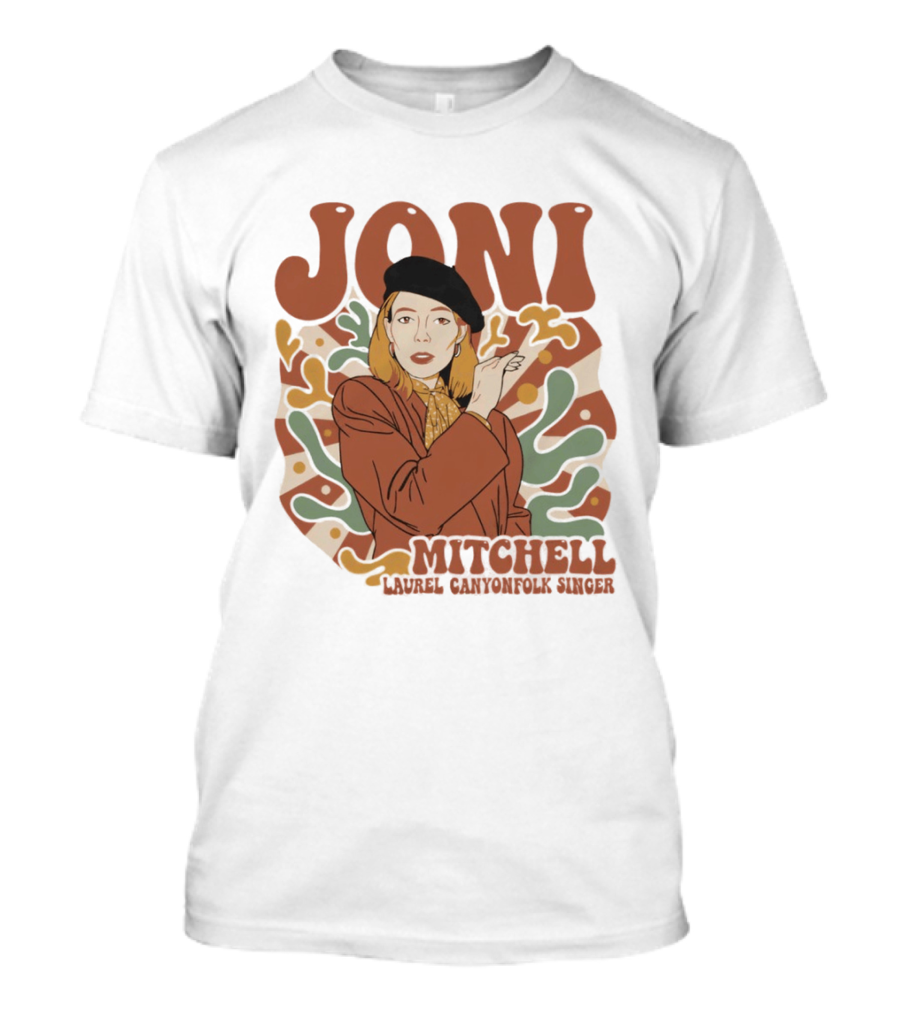 Joni Mitchell Laurel Canyon Folk Singer Iconic 70s T-Shirt