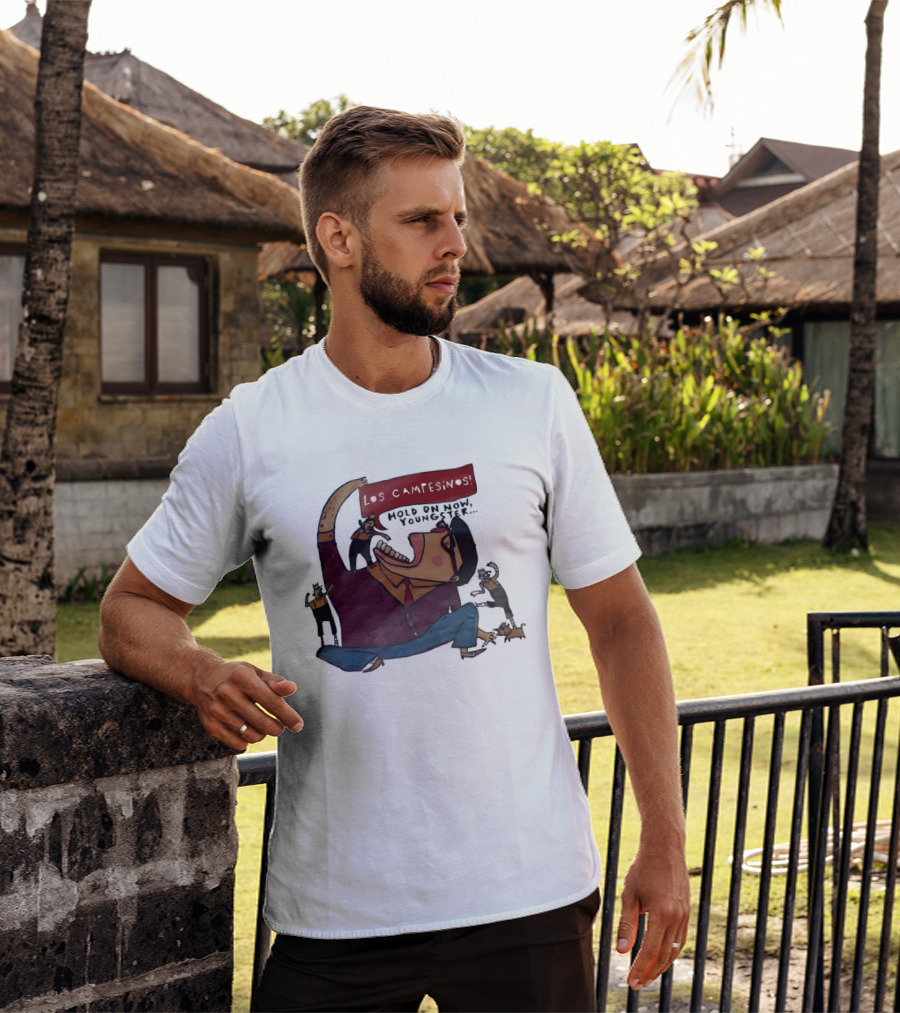 Los Campesinos Hold On Now Youngster Illustrated Characters In Motion T-Shirt