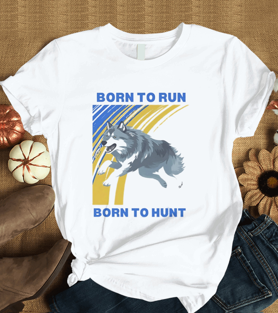 Born To Run Born To Hunt Wolf T-Shirt