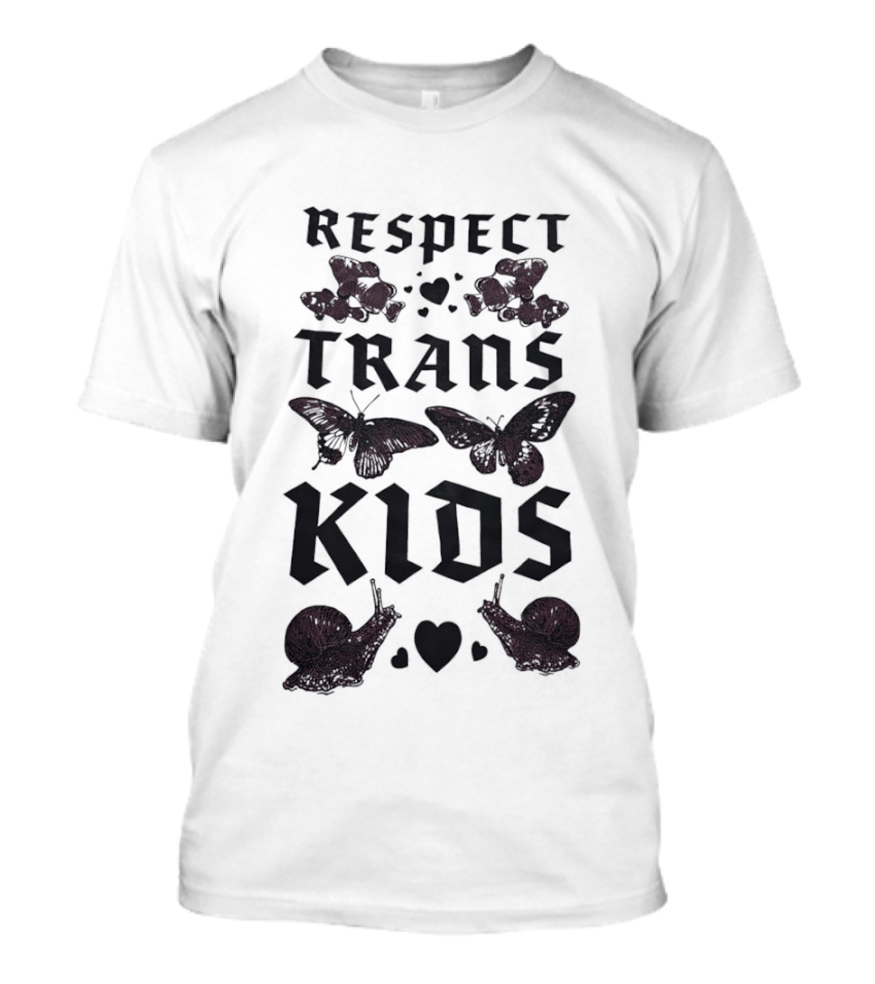 Respect Trans Kids Butterflies And Snails T-Shirt