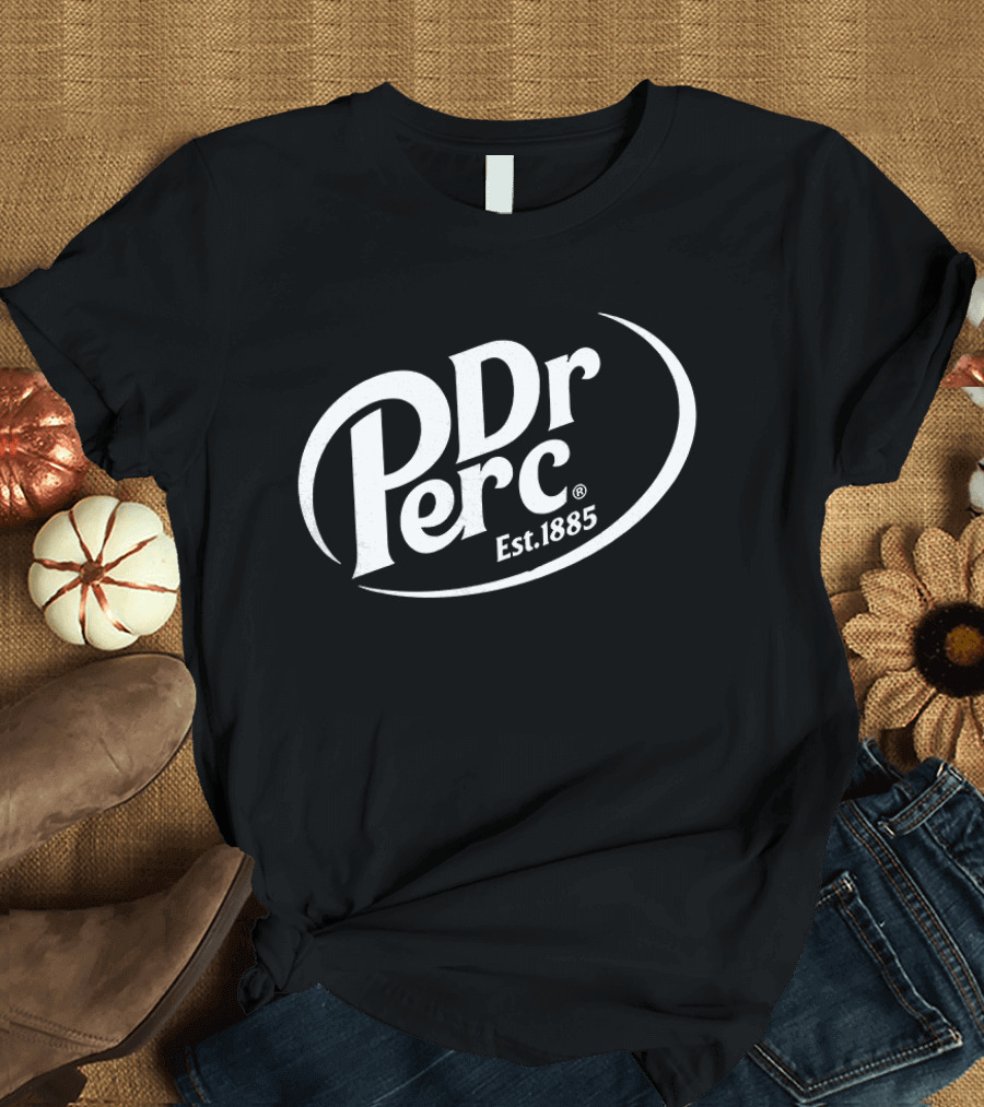 Dr Perc Est 1885 Vintage Style Beverage Concept T-Shirt