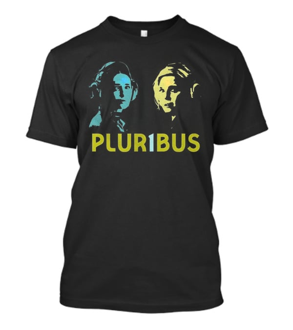 Pluribus Carol Sturka Zosia Dual Portrait In Blue And Yellow T-Shirt