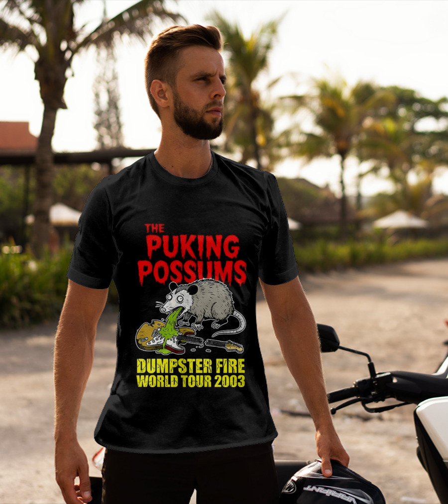 The Puking Possums Dumpster Fire World Tour 2003 Puking Possum T-Shirt