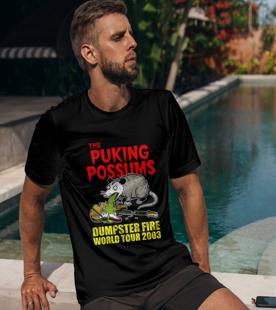 The Puking Possums Dumpster Fire World Tour 2003 Puking Possum T-Shirt
