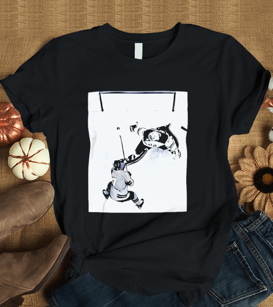 Connor Hellebuyck USA Olympic Gold Medal Win Hockey Action T-Shirt
