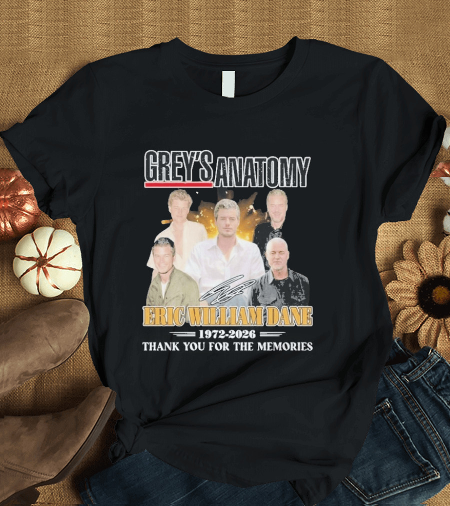 Eric William Dane Grey's Anatomy Thank You For The Memories T-Shirt