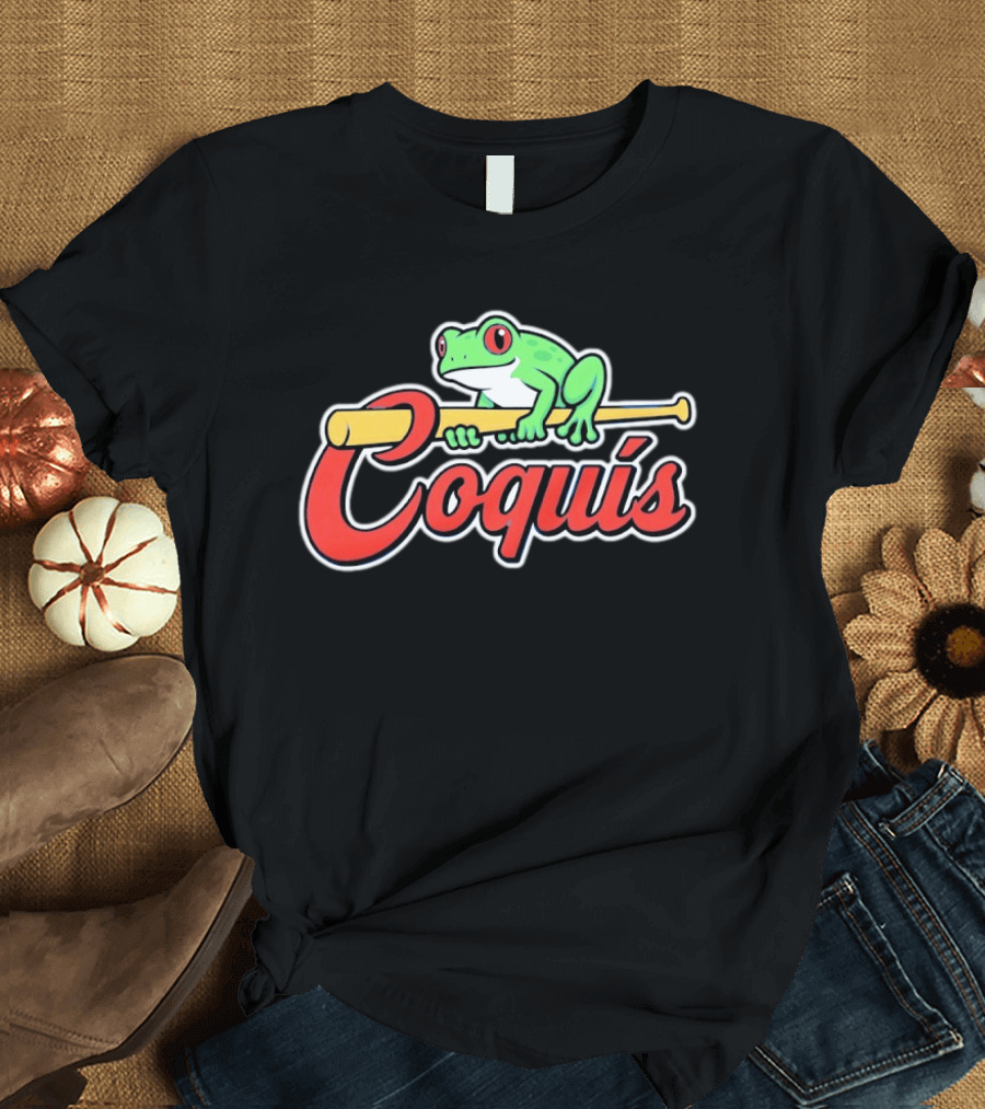 St Louis Cardinals Coquis Frog Baseball Bat Puerto Rico T-Shirt