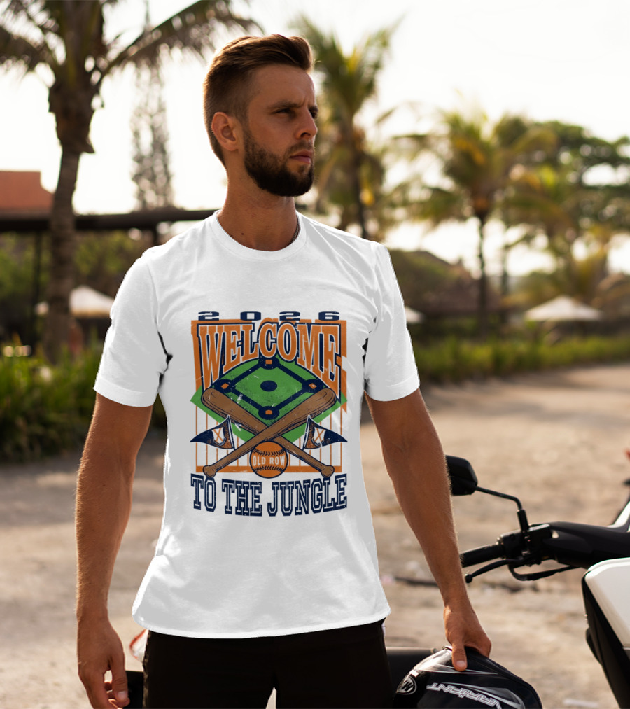 Auburn Tigers 2026 Welcome To The Jungle Baseball Field And Crossed Bats T-Shirt