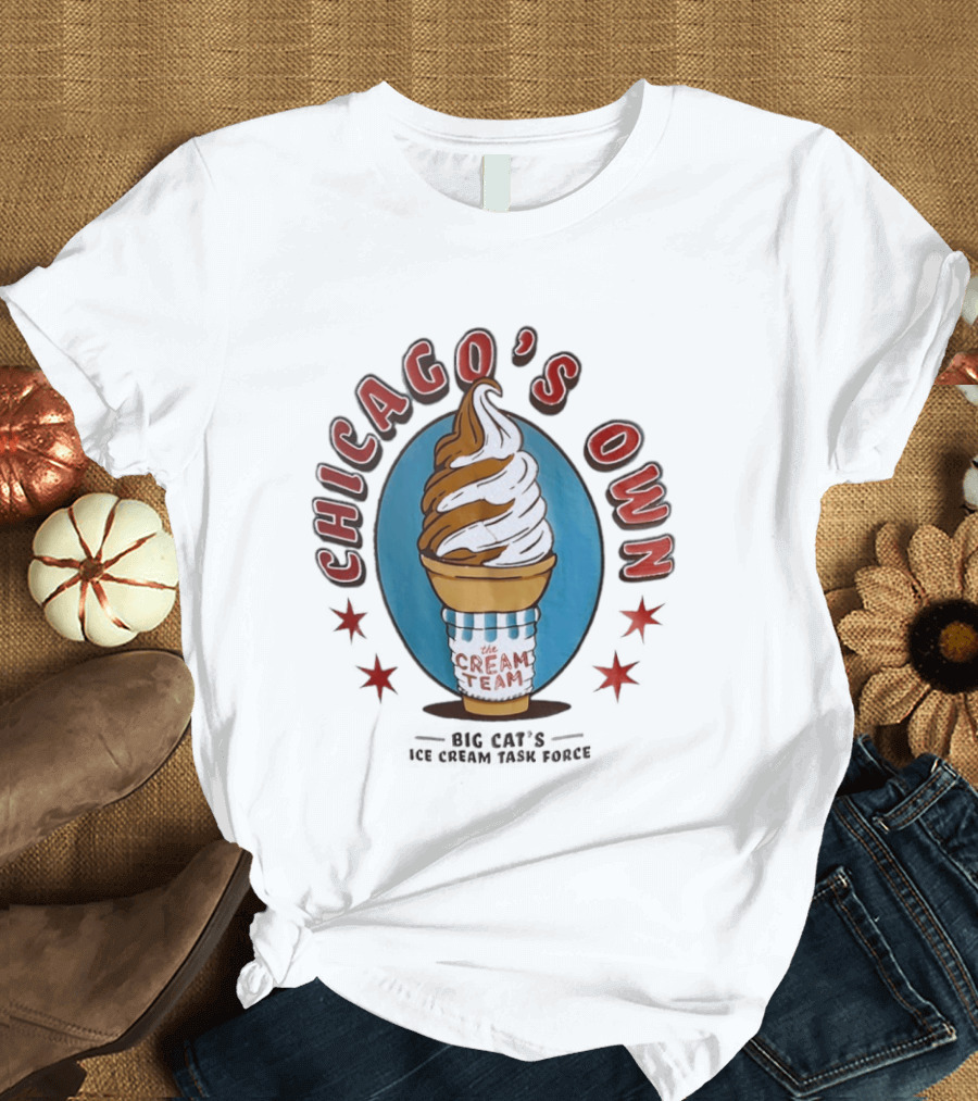 Chicago's Own The Cream Team Big Cat's Ice Cream Task Force T-Shirt